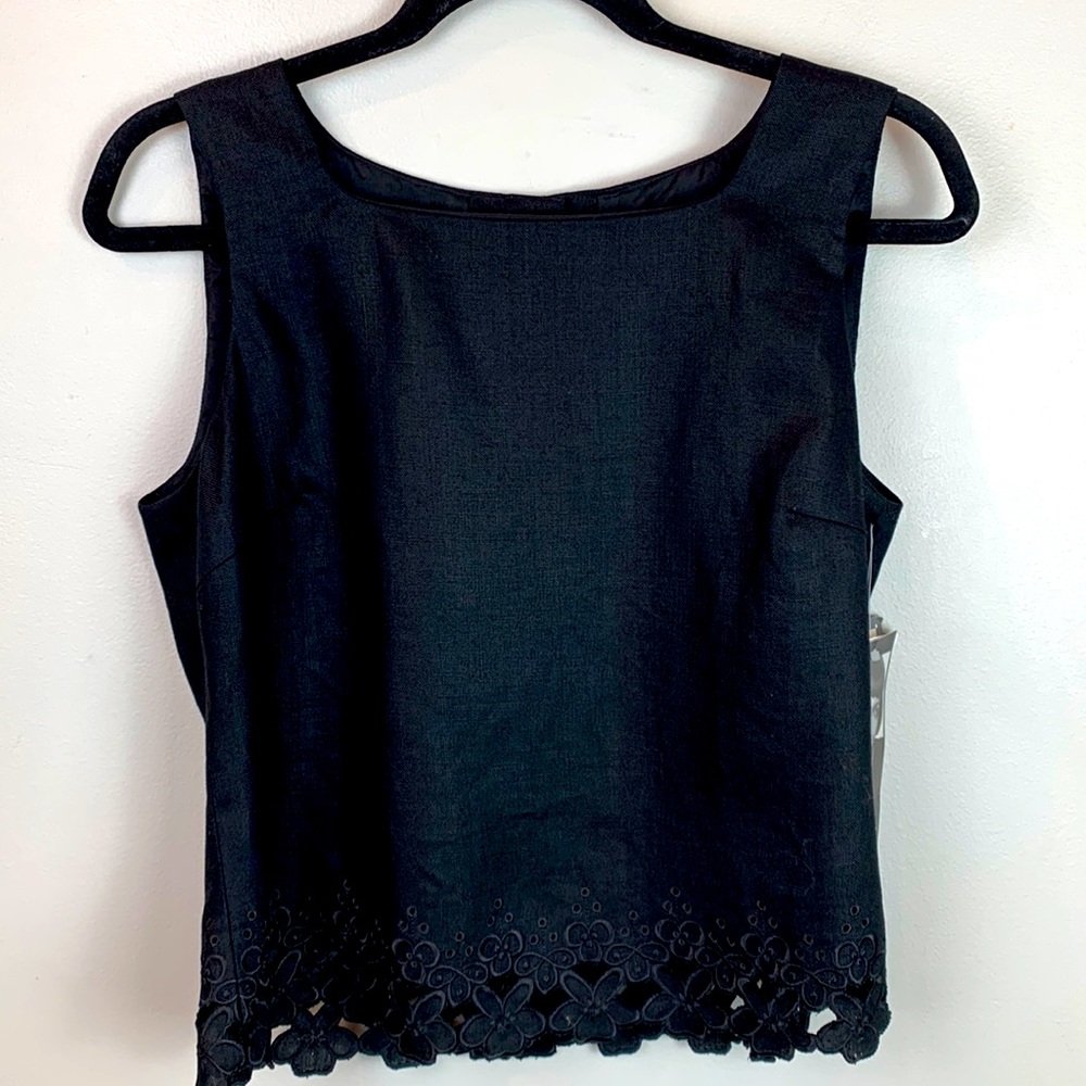 Rare Find! Vintage Donna Ricco New York Linen Button Back Tank NEW!